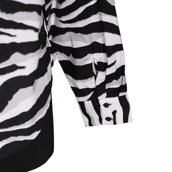 Express Women's Shirt Button Up Animal Print Stretch Oversized Boyfriend Top S - Picture 8 of 8